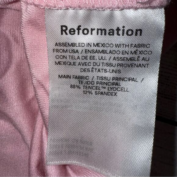 Reformation NWT Adalynn Knit Strapless top with Flower Applique Pink Size Large - Picture 6 of 7